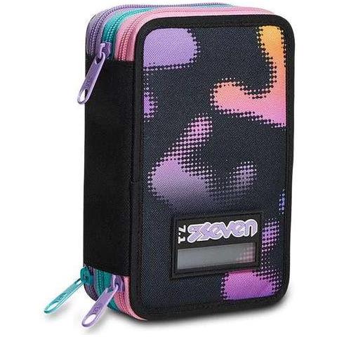 Astuccio 3 Zip Melt Girl, Jet Black - 12,5 x 20 x 7 cm - Foto 1