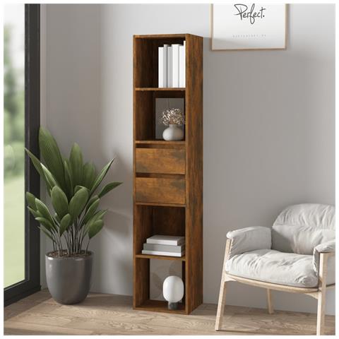 Libreria Rovere Fumo 36x30x171 Cm In Legno Multistrato - Foto 8