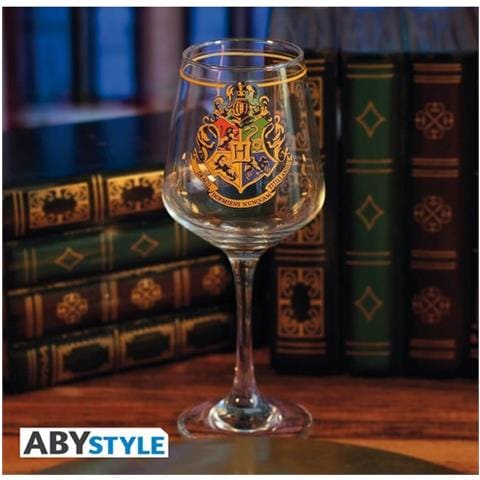 Harry Potter Stemmed Glass Hogwarts Crest - Calice A Stelo Casate Harry Potter 350 Ml - - Foto 1