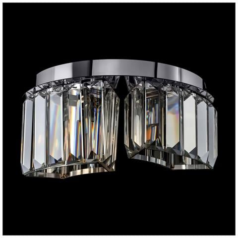 Applique Da Parete Moderno Colline Acciaio Cromo 2 Luci G9 40w - Foto 2