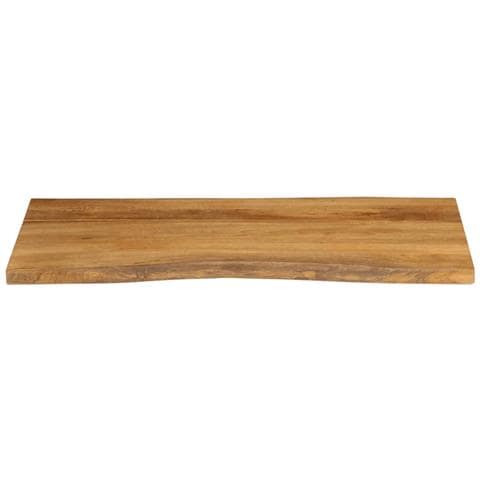 Piano Tavolo 100x60x2,5 Cm Bordi Vivi In Legno Massello Mango - Foto 3