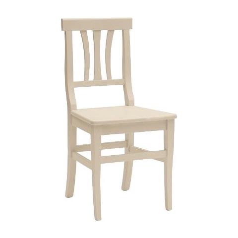 Set 2 Sedie Classiche Legno Beige Seduta Legno 46x44x90 - Foto 1