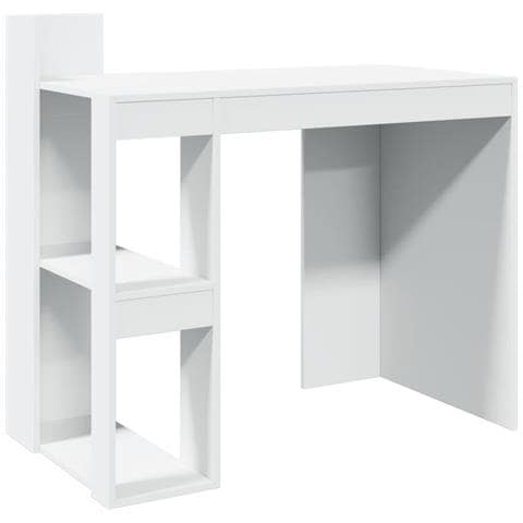 Scrivania Ufficio Bianca 103,5x56,5x94 Cm In Legno Multistrato - Foto 2