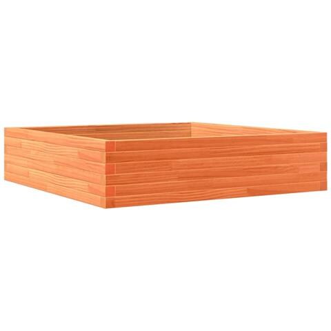 Fioriera Giardino Marrone Cera 100x100x23 Legno Massello Pino - Foto 2