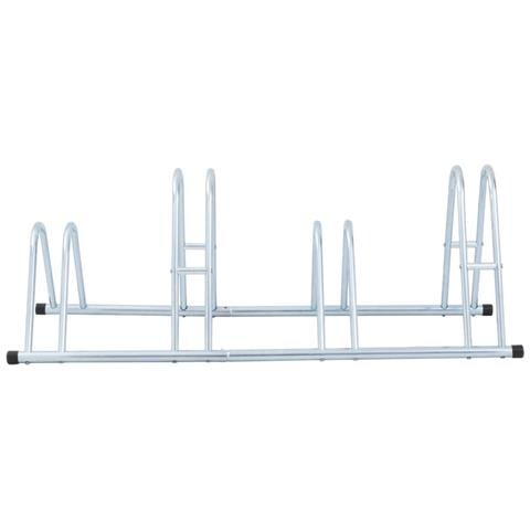 Supporto Per 4 Bici Da Pavimento Autoportante Acciaio Zincato - Foto 3