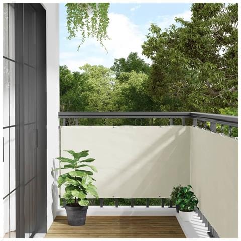 Paravento Da Balcone Bianco 500x75 Cm In Pvc - Foto 1