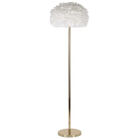 Lampada Da Terra Feathers Slim Bianca Cm Ø 43x170 - Foto 1