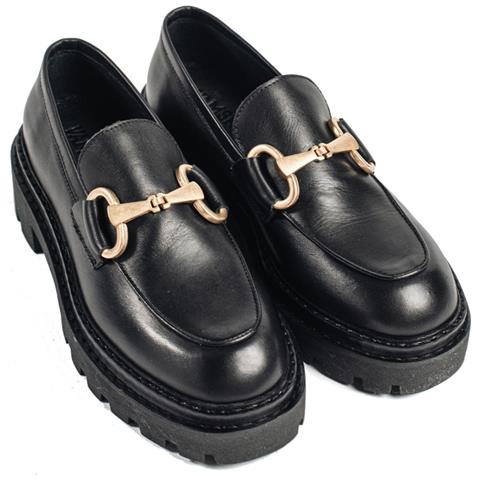 Bea Loafers Mocassino Pelle Scarpe Donna Nero Eu 36, 57101321 Bl - Foto 1