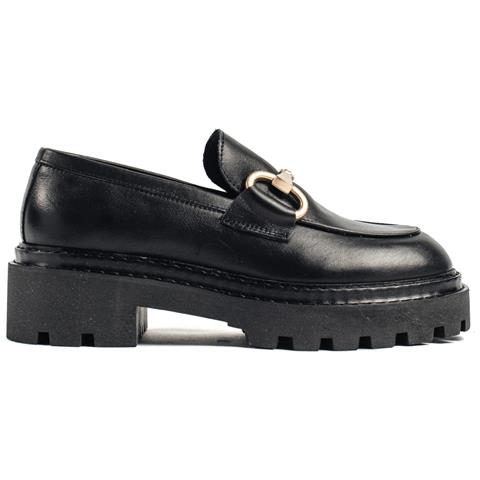Bea Loafers Mocassino Pelle Scarpe Donna Nero Eu 36, 57101321 Bl - Foto 2