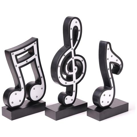 Lampada Moderna A Forma Di Note Musicali - Elegante Decorazione Nera Per Casa - Foto 1