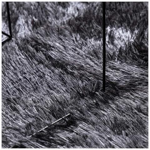 Tappeto Shaggy a Pelo Lungo NAVARRA Grigio Scuro 120x120 cm - Foto 2