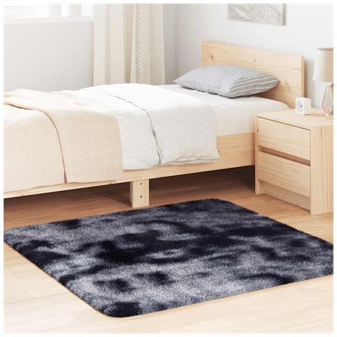 Tappeto Shaggy a Pelo Lungo NAVARRA Grigio Scuro 120x120 cm - Foto 1