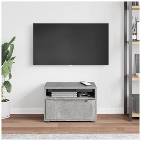 Mobile Tv Visnes Grigio Cemento 60x40x38 Cm Legno Multistrato - Foto 3
