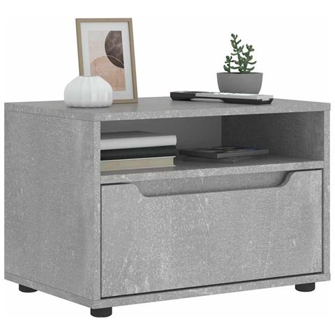 Mobile Tv Visnes Grigio Cemento 60x40x38 Cm Legno Multistrato - Foto 1