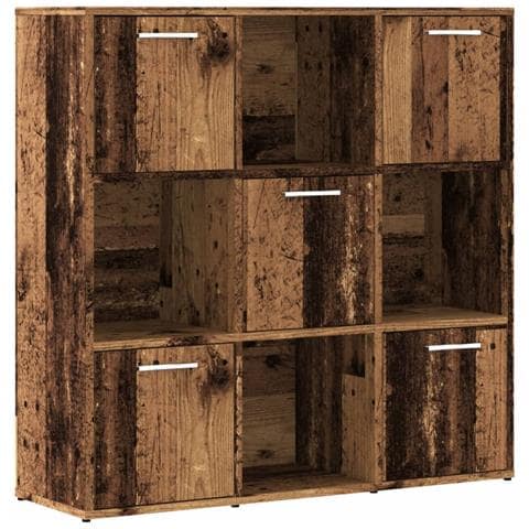 Libreria Legno Antico 90x28x90 Cm In Legno Multistrato - Foto 2