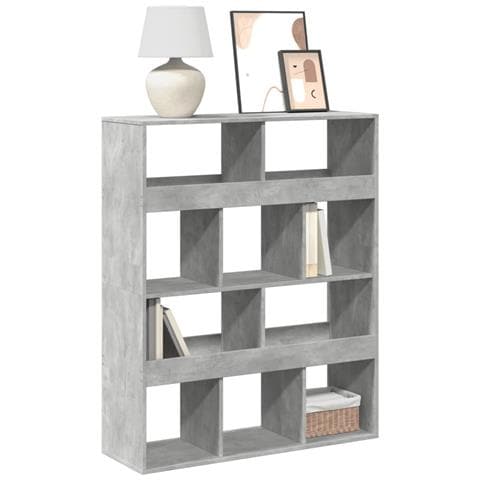 Libreria Grigio Cemento 100x33x125,5 Cm In Legno Multistrato - Foto 1