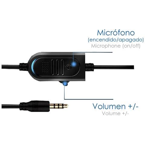 Cuffie Ps488. Cuffie Da Gaming Con Microfono, Connessione Minijack E Audio + Microfono Separato. Ps4, Xbox One, Mobile, Tablet, Ecc. - Foto 4