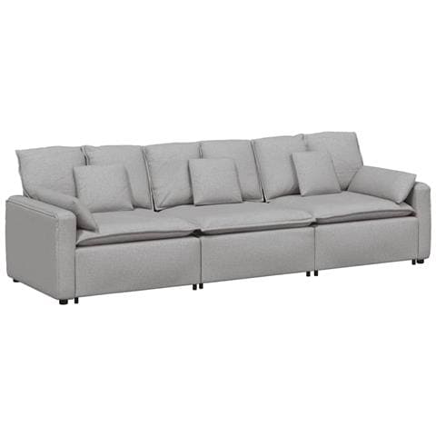 Divano Modulare con Cuscini Grigio Nuvola - Foto 1