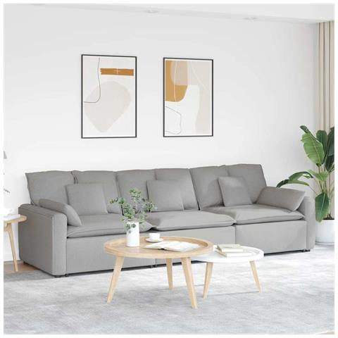 Divano Modulare con Cuscini Grigio Nuvola - Foto 2