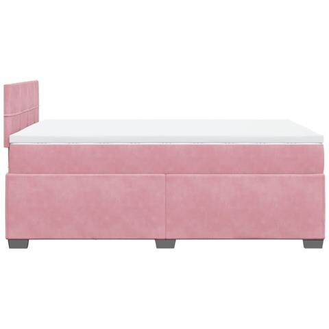 Giroletto a Molle con Materasso Rosa 120x190 cm in Velluto - Foto 9