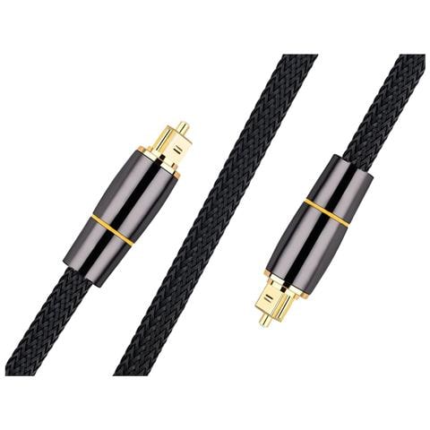 Cavo Audio Ottico In Nylon Intrecciato Con Connettori Placcati In Oro Da 2 M - Foto 2