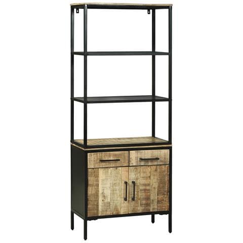 Highboard 70x35x180 cm Legno massello di mango, Sideboard 70x35x70 cm Legno massello di mango, Libreria 70x35x110 cm Legno massello di mango - Foto 2