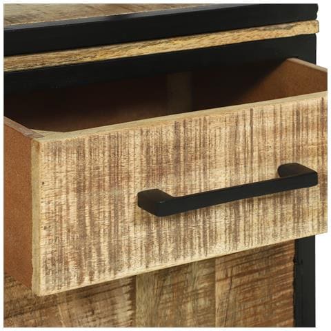 Highboard 70x35x180 cm Legno massello di mango, Sideboard 70x35x70 cm Legno massello di mango, Libreria 70x35x110 cm Legno massello di mango - Foto 9