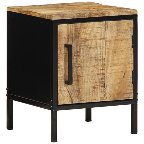 Comodino 30x30x40 cm Legno massello di mango grezzo - Foto 1