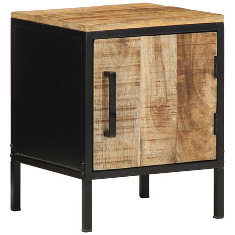 Comodino 30x30x40 cm Legno massello di mango grezzo - Foto 2