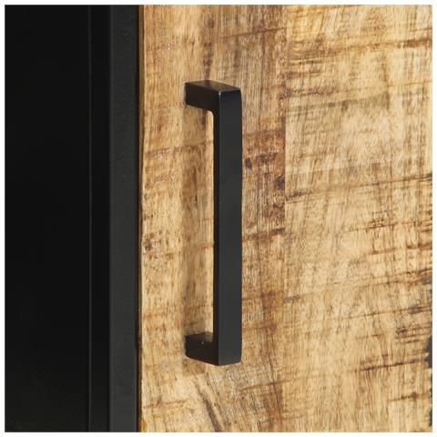 Comodino 30x30x40 cm Legno massello di mango grezzo - Foto 9