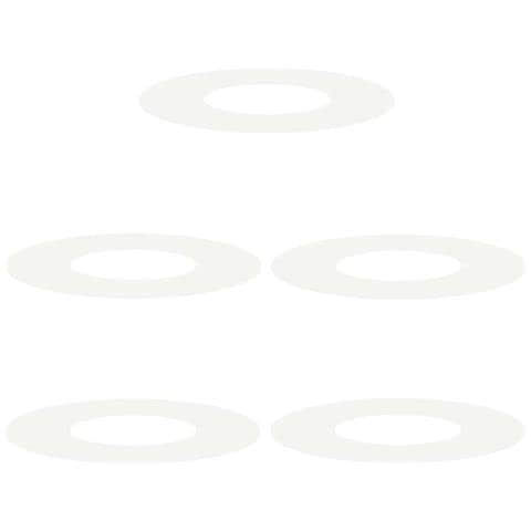 Anelli di Albero Piatto 5 pcs Bianco Ø30 / 60 cm Acciaio - Foto 1