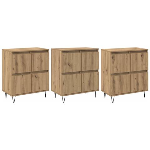 Sideboards 3 pcs rovere artigianale 180 x 35 x 70 cm - Foto 1