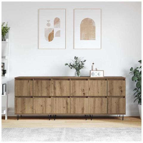 Sideboards 3 pcs rovere artigianale 180 x 35 x 70 cm - Foto 2
