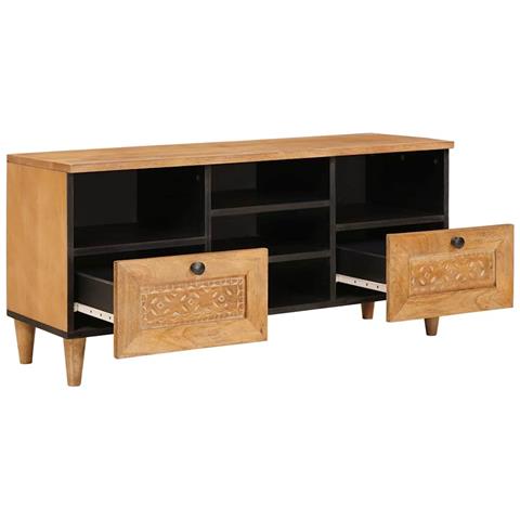 Mobile TV con cassetto Marrone chiaro 100 x 33 x 46 cm - Foto 2