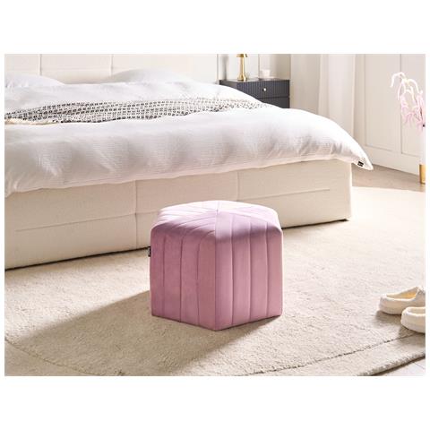 Pouf Murietta Velluto Viola Chiaro - Foto 1