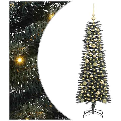 Albero di Natale artificiale con 150 LED Verde 150 cm - Foto 1