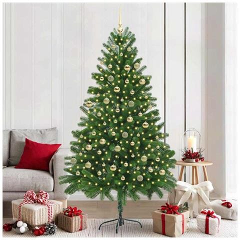 Albero di Natale con 300 LED con supporto Verde 210 cm PE - Foto 2