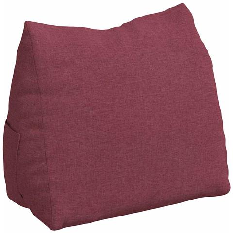 Cuscino per Schiena Rosso Vino 60 x 20 x 50 cm Tessuto - Foto 1