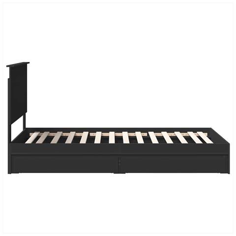 Letto con Contenitore Nero 100 x 200 cm Legno multistrato - Foto 9