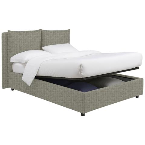 Davoli - Letto Matrimoniale Sfoderabile, Grigio Sabbia - Foto 4