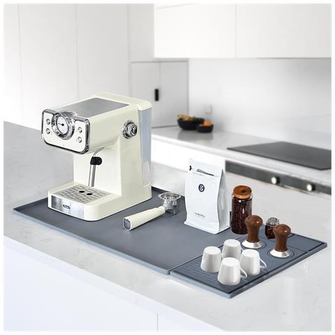 Tappetino In Silicone Per Macchina Da Caffè Con Vassoio - 61x40.5x1.1cm - 600g Grey - Foto 2