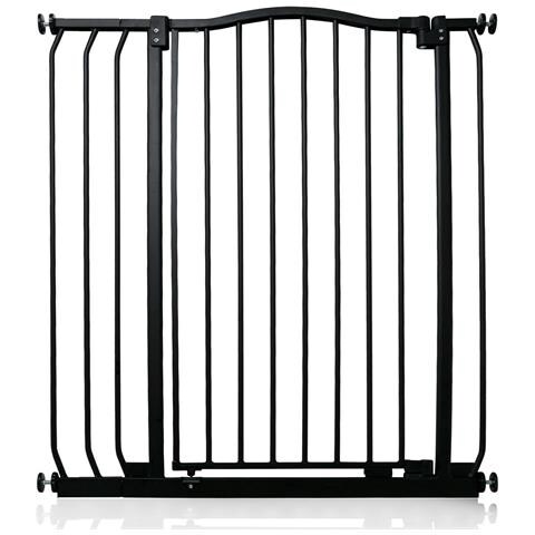 Safetots Cancelletto Di Sicurezza Extra Alto Con Parte Superiore Incurvata, 80cm - 89cm, Nero Opaco, Extra Alto Con 100cm Di Altezza - Foto 1