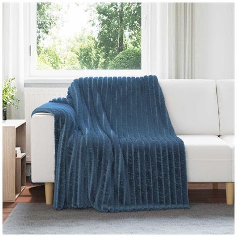 Coperte da Pile 6 pcs Blu navy 200 x 150 cm Panno - Foto 2