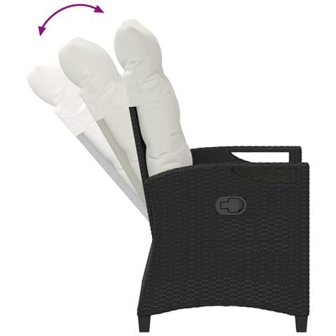 Sedia da Giardino 2 pcs Nero e Crema 56 x 60 x 112 cm - Foto 9
