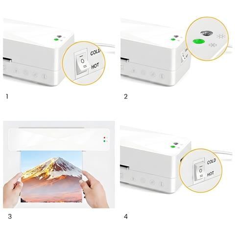 LR-01/W plastificatrice Laminatrice a freddo /caldo 320 mm /min Bianco - Foto 2