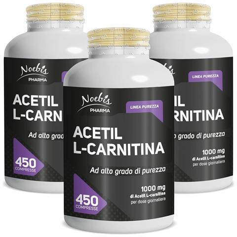 Acetil L-Carnitina 450 Compresse - 1000 mg per Dose Giornaliera - Energia, Tono e Vitalità (Confezione tripla) - Foto 1