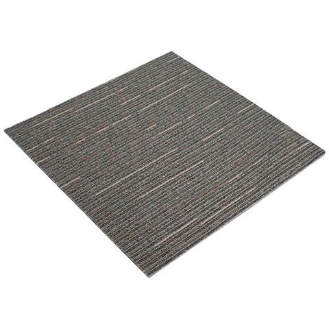Piastrella per Tappeto Striato Marrone Scuro 50 x 50 cm 20 pcs - Foto 1