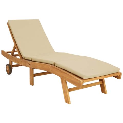 Lettino da sole Marrone e Beige Poliestere - Foto 1