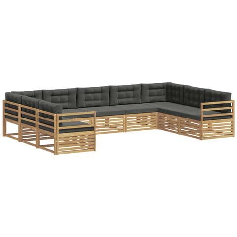 Set di divani da esterno 9 pcs Bianco e Antracite - Foto 1