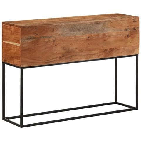 Tavolo Consolle 110x30x75cm in Legno Massello di Acacia e Ferro - Foto 1